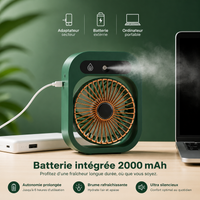 Brezzy Mini — Ventilateur Brumisateur 3-en-1
