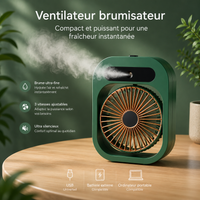Brezzy Mini — Ventilateur Brumisateur 3-en-1