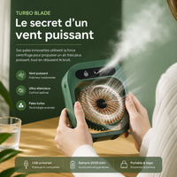 Brezzy Mini — Ventilateur Brumisateur 3-en-1