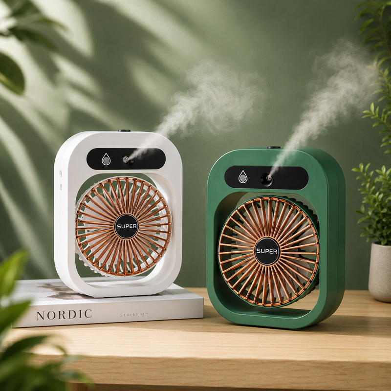 Brezzy Mini — Ventilateur Brumisateur 3-en-1