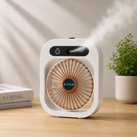 Brezzy Mini – Ventilateur Brumisateur Portable 3-en-1, Rechargeable USB-C, 6h Autonomie
