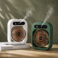 Brezzy Mini – Ventilateur Brumisateur Portable 3-en-1, Rechargeable USB-C, 6h Autonomie
